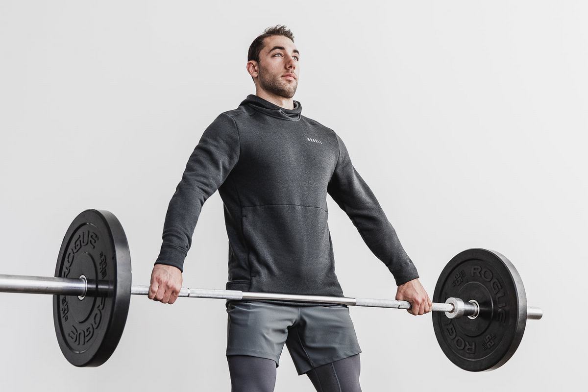 Nobull Performance Men's Hoodie Deep Grey | Australia (EV2301)